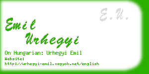 emil urhegyi business card
